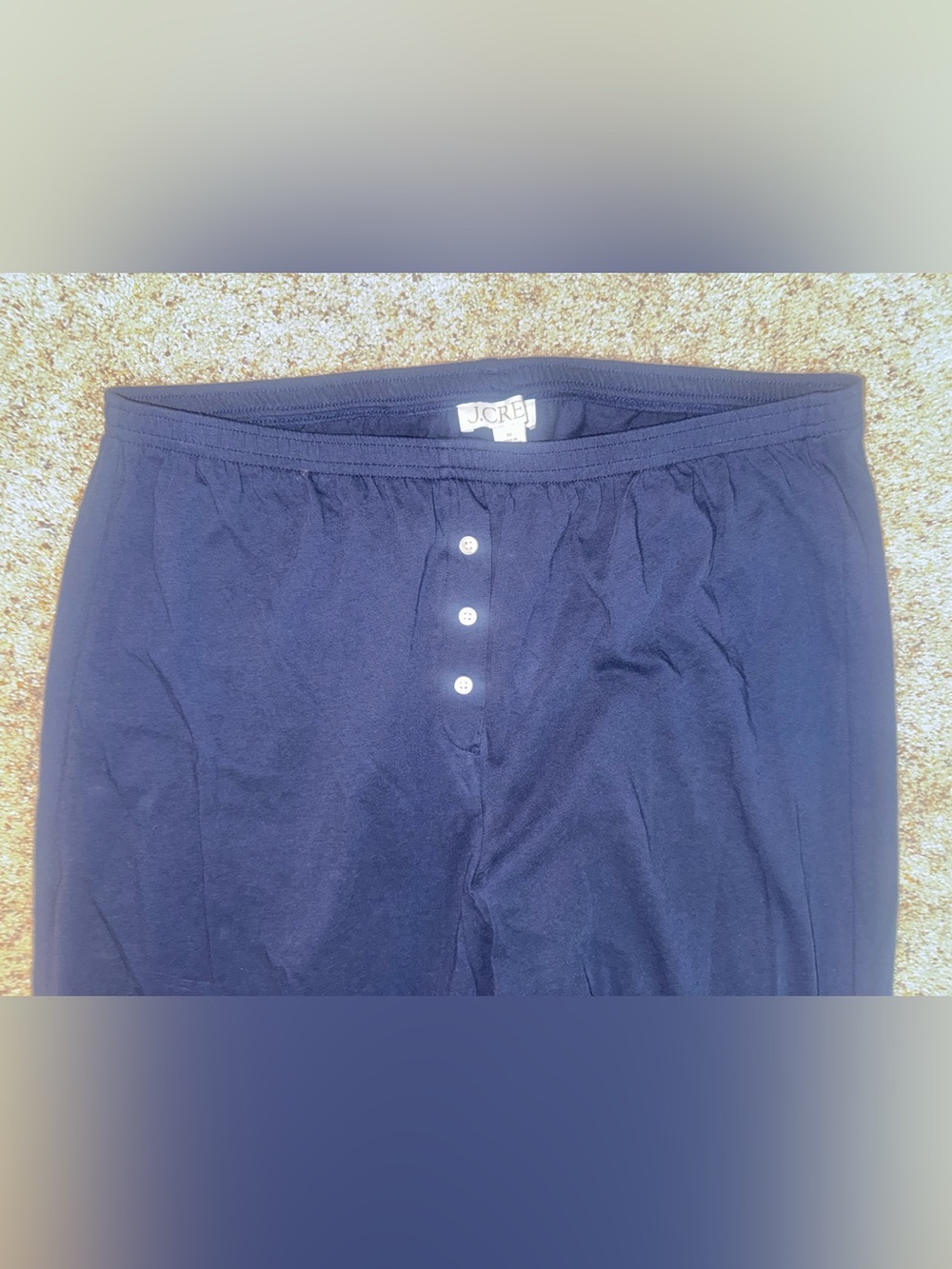 J. Crew Navy Wide-Leg Lounge Joggers - Picture 3 of 8